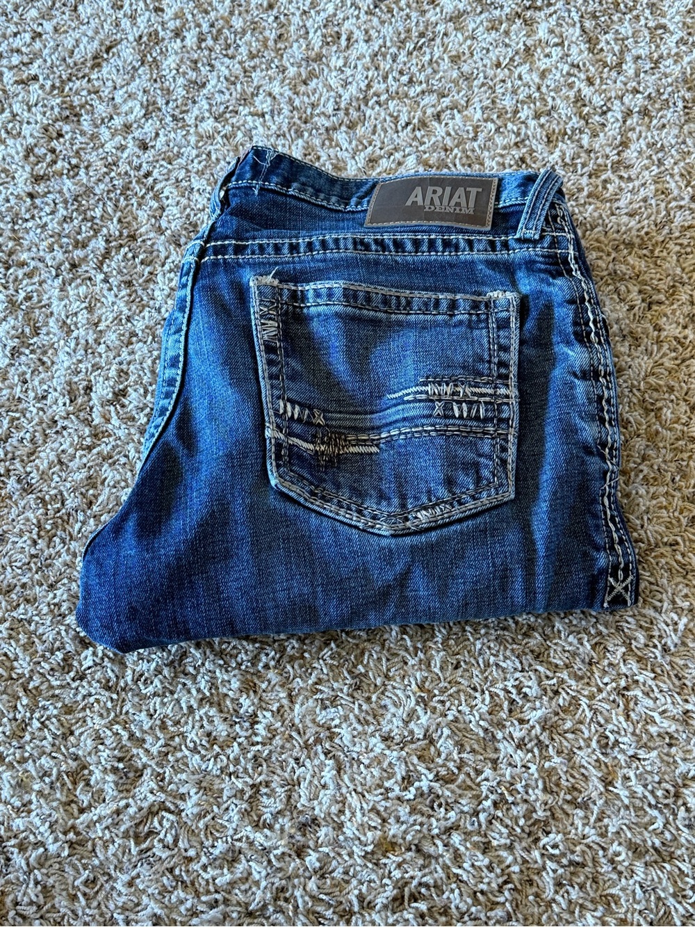 Ariat Indigo Distressed Back Pocket Jeans